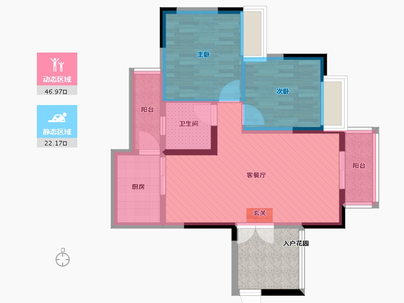 重庆-重庆市-尚林汇景-65.99-户型库-动静分区