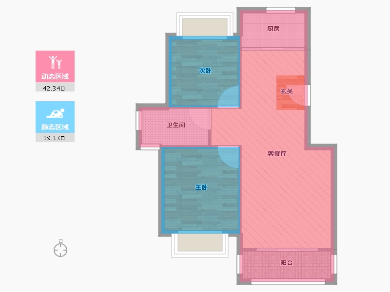 山东省-青岛市-朝阳无限-54.71-户型库-动静分区