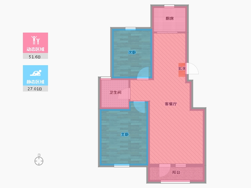 河南省-安阳市-金秋华城-68.83-户型库-动静分区