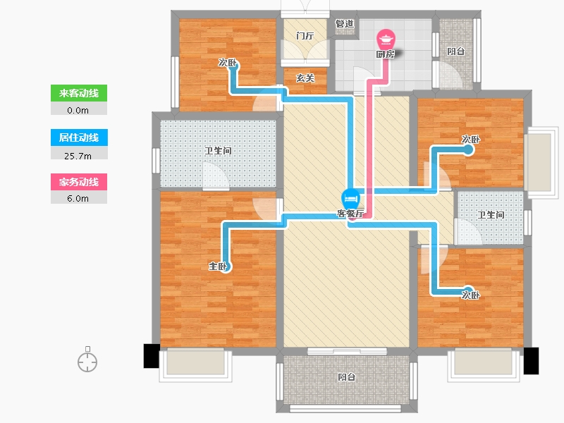 福建省-泉州市-龙湖嘉天下-110.35-户型库-动静线