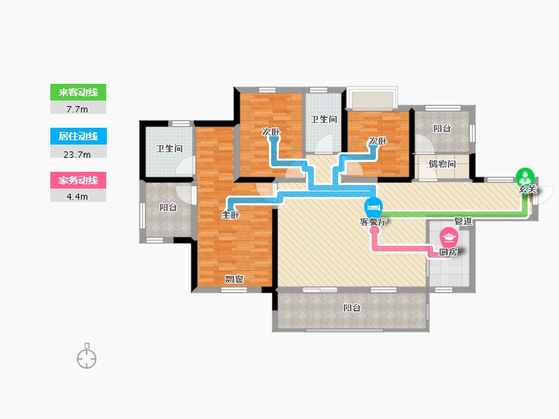 湖南省-湘潭市-美的国宾府-115.91-户型库-动静线