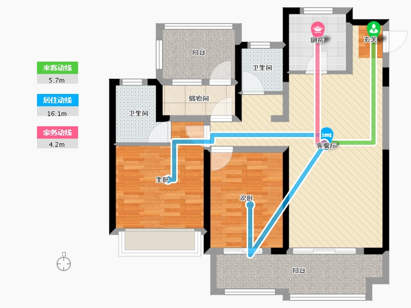 安徽省-铜陵市-中梁熙华府-86.40-户型库-动静线