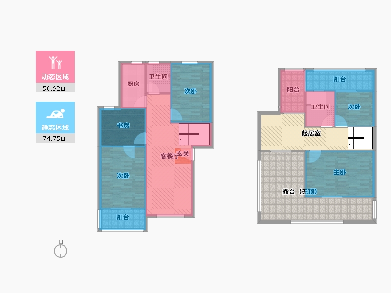 湖北省-武汉市-常青花园-153.09-户型库-动静分区