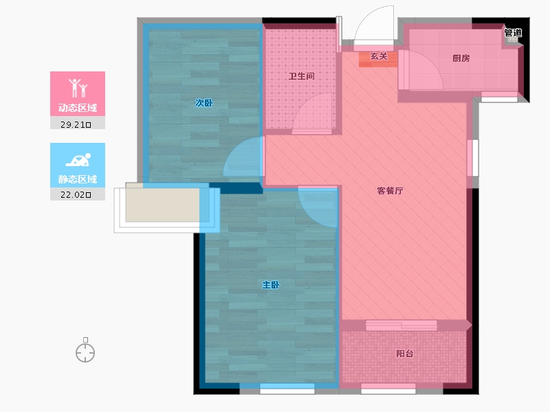 福建省-福州市-福晟钱隆城-44.49-户型库-动静分区