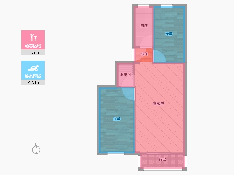 北京-北京市-运河西大街8号院-46.56-户型库-动静分区