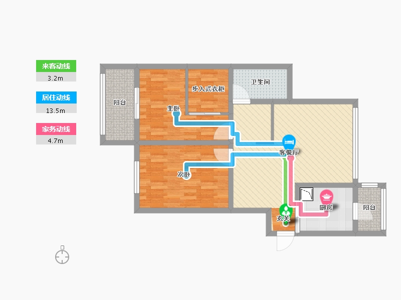 江苏省-无锡市-新安花苑五期-72.00-户型库-动静线