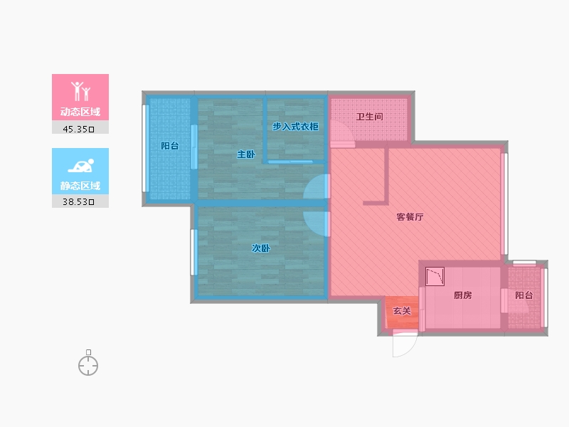 江苏省-无锡市-新安花苑五期-72.00-户型库-动静分区