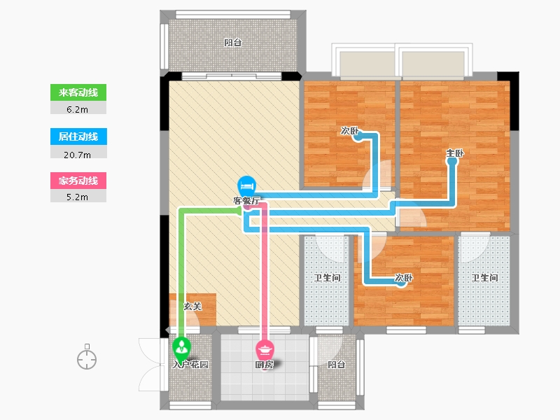 广东省-肇庆市-嘉皓园-84.02-户型库-动静线