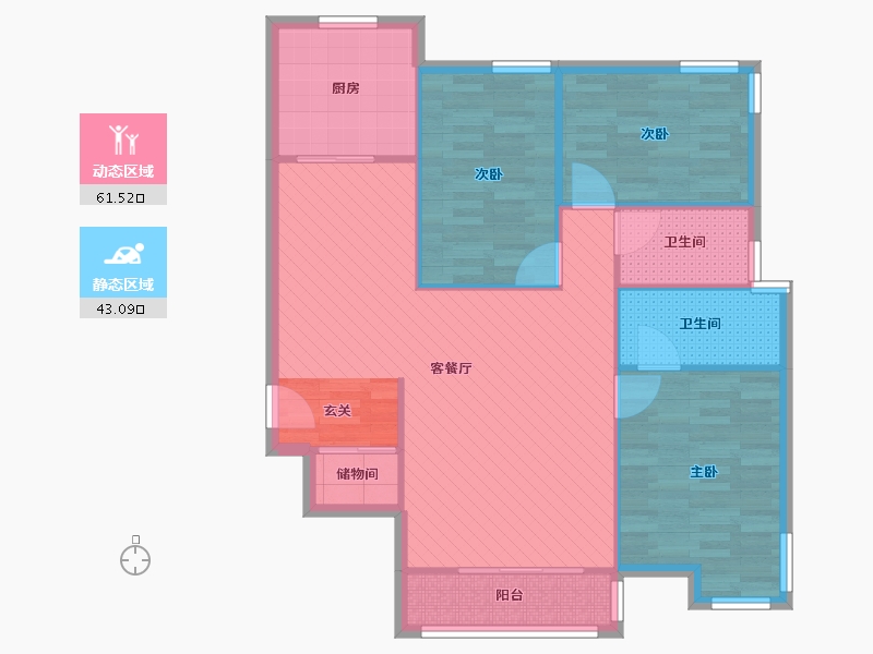 山东省-烟台市-世纪华府-94.47-户型库-动静分区