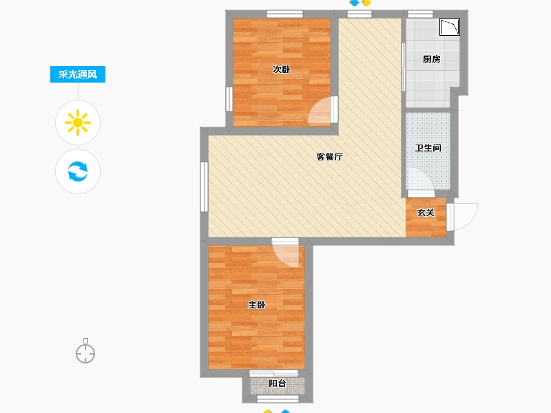 天津-天津市-上河花园-61.20-户型库-采光通风