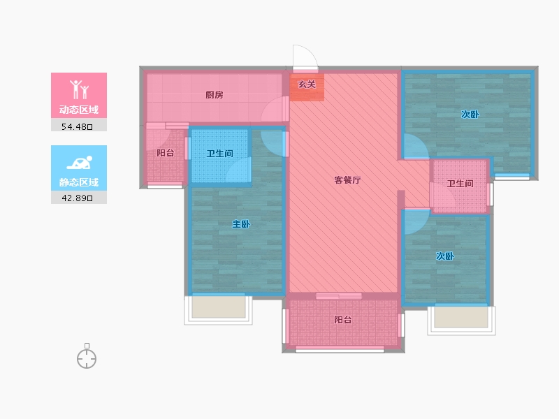 江西省-上饶市-亿豪星城-84.74-户型库-动静分区