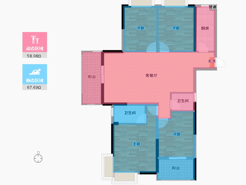 广西壮族自治区-南宁市-贵源城市新都-112.28-户型库-动静分区