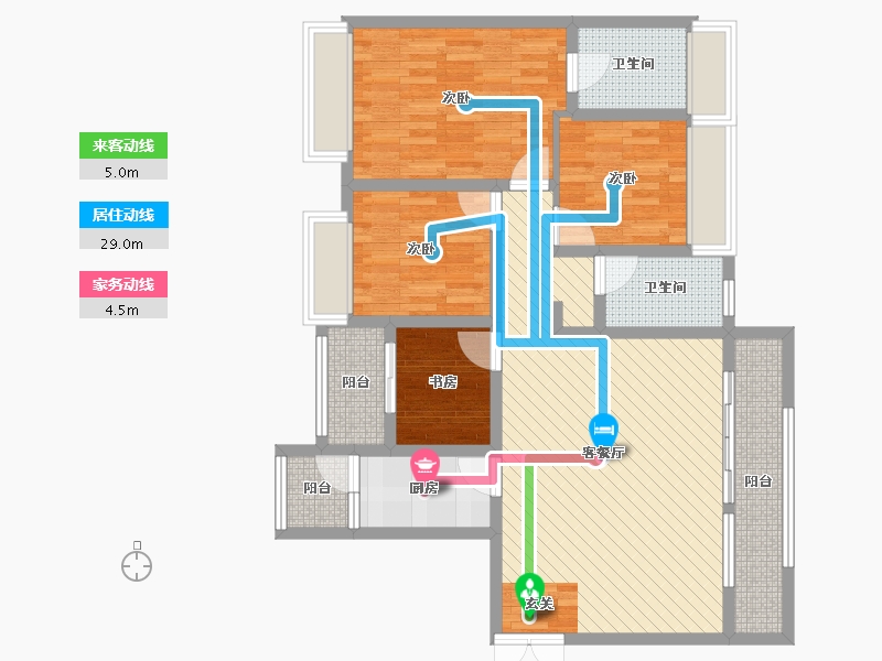 贵州省-遵义市-中建幸福城-98.60-户型库-动静线