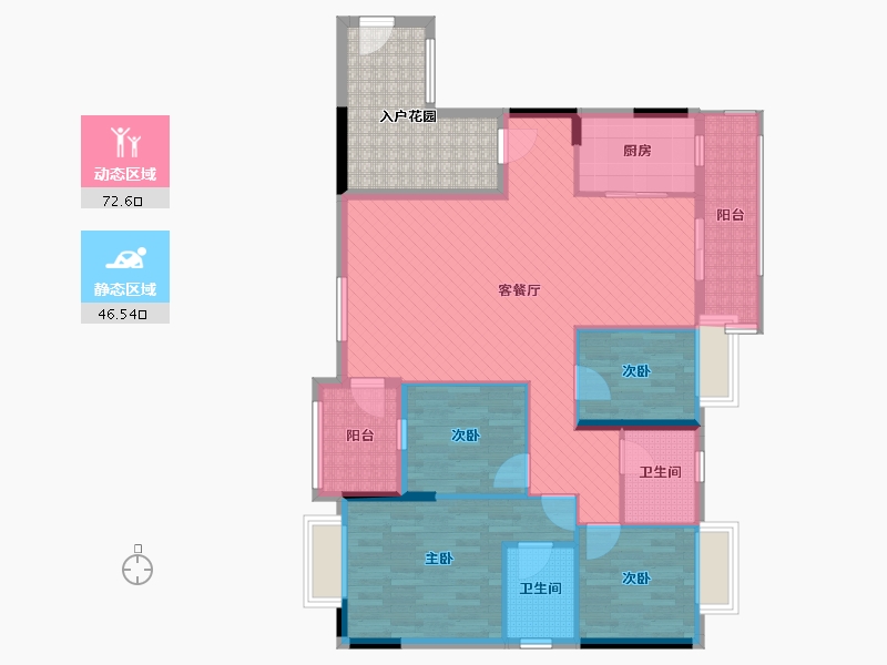 广东省-佛山市-恒达花园-二期-117.66-户型库-动静分区