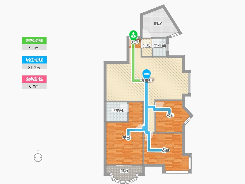 江苏省-南京市-明发滨江新城三期-94.85-户型库-动静线