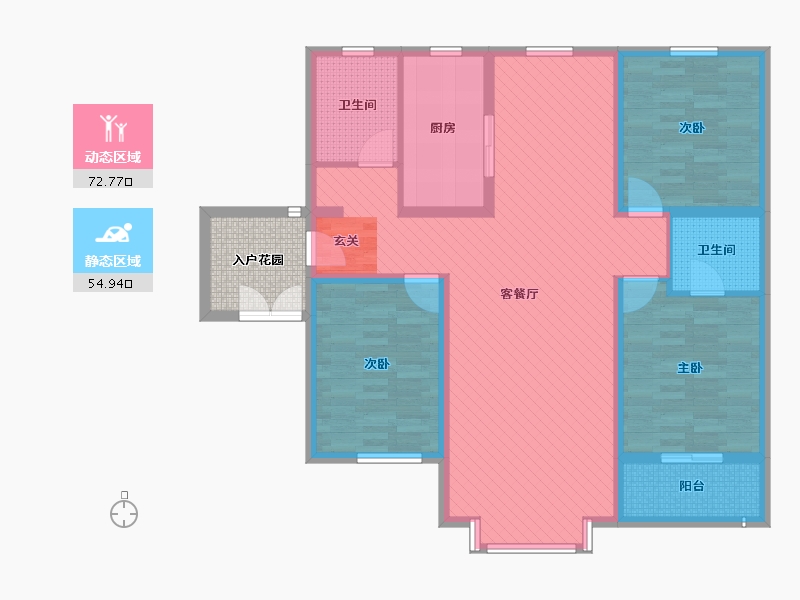 河北省-保定市-领秀城-118.95-户型库-动静分区