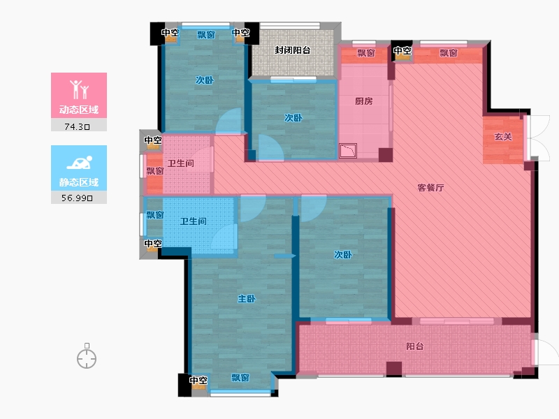 福建省-福州市-贵轩-122.91-户型库-动静分区