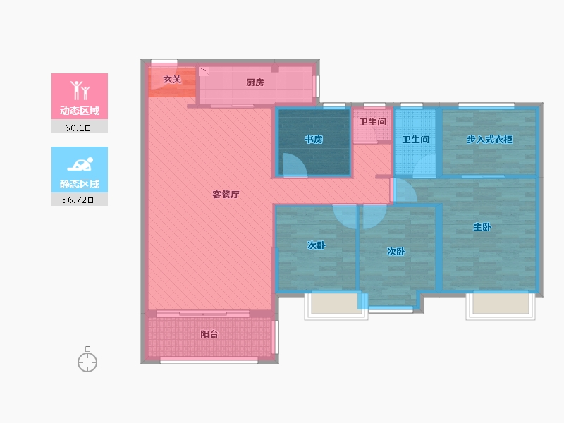 广东省-中山市-佳境康城-103.40-户型库-动静分区