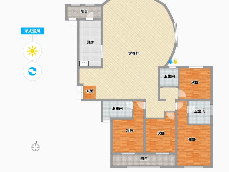 江苏省-无锡市-海德名园-203.81-户型库-采光通风