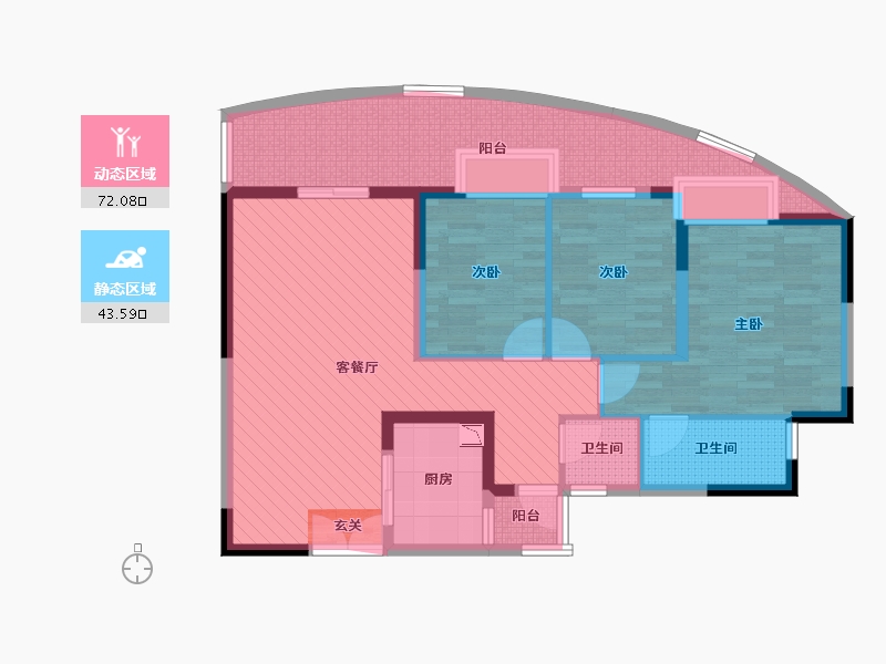 四川省-泸州市-碧桂园生态城-102.18-户型库-动静分区