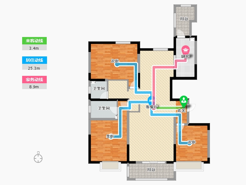 陕西省-榆林市-恒源首府-144.27-户型库-动静线