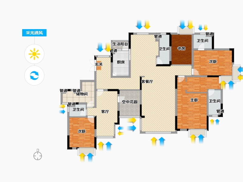 江西省-宜春市-宜阳小区-211.42-户型库-采光通风