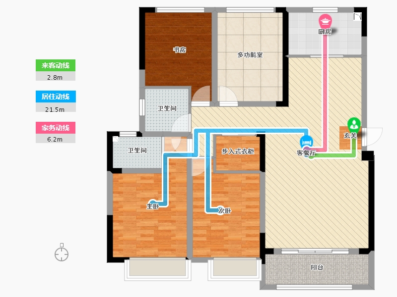 安徽省-合肥市-葛洲坝・玖珑府-120.06-户型库-动静线