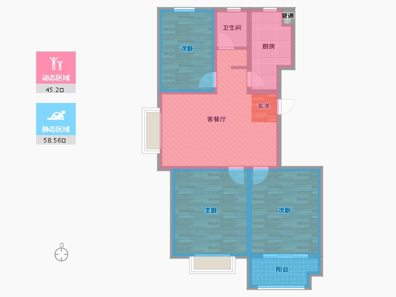 山东省-济宁市-水韵城-91.44-户型库-动静分区