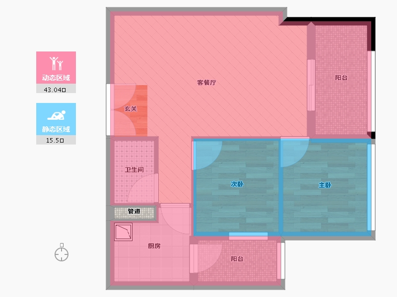 广东省-广州市-天骄时代-51.36-户型库-动静分区