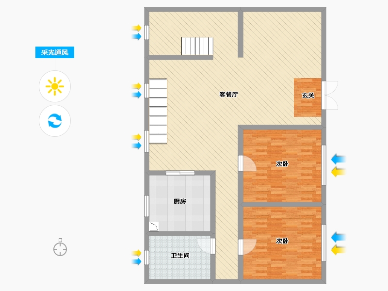 北京-北京市-自建房-127.70-户型库-采光通风