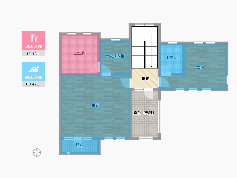 辽宁省-沈阳市-碧桂园太阳城-90.92-户型库-动静分区