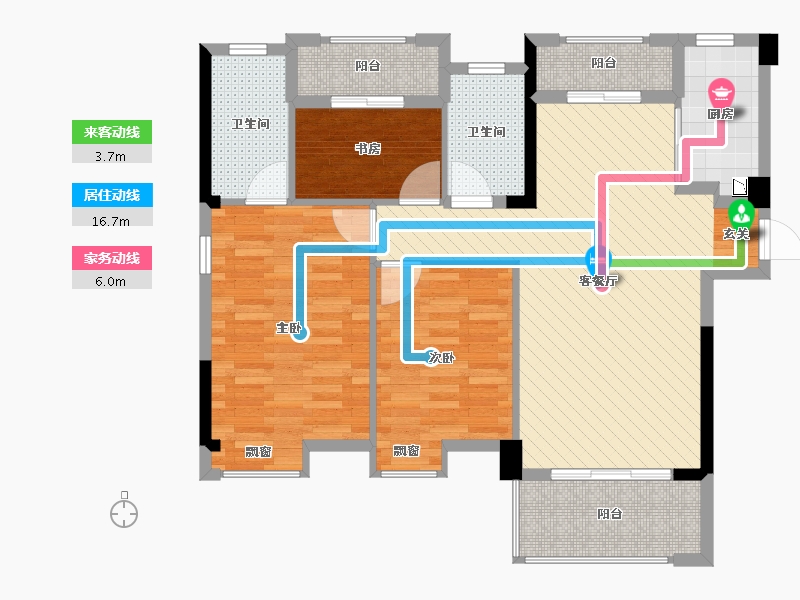 福建省-三明市-滨江一号-93.26-户型库-动静线