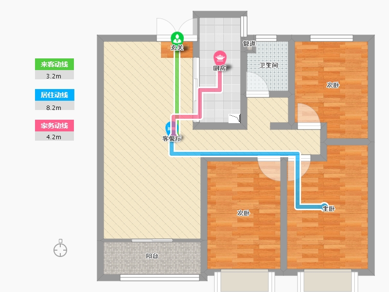 山东省-临沂市-中央上城-79.61-户型库-动静线