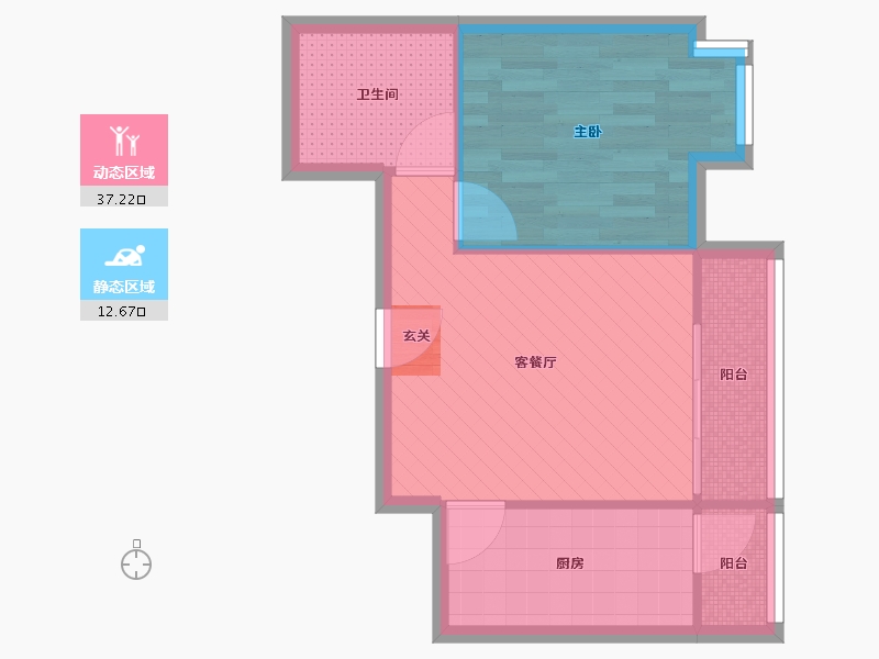 北京-北京市-福臻家园-南区-43.88-户型库-动静分区