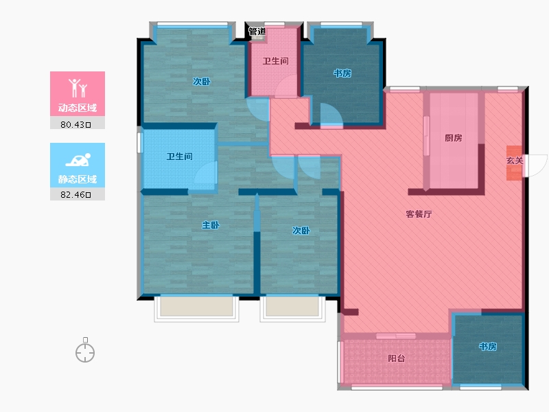 广东省-深圳市-和平里2期-143.88-户型库-动静分区