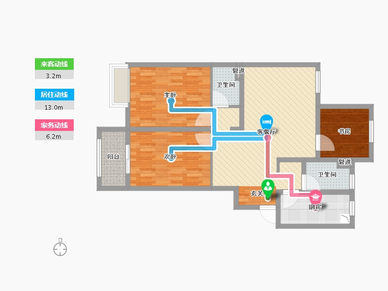 江苏省-连云港市-辉腾新天地-77.99-户型库-动静线