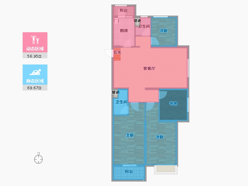 山西省-晋中市-晋中碧桂园-113.23-户型库-动静分区