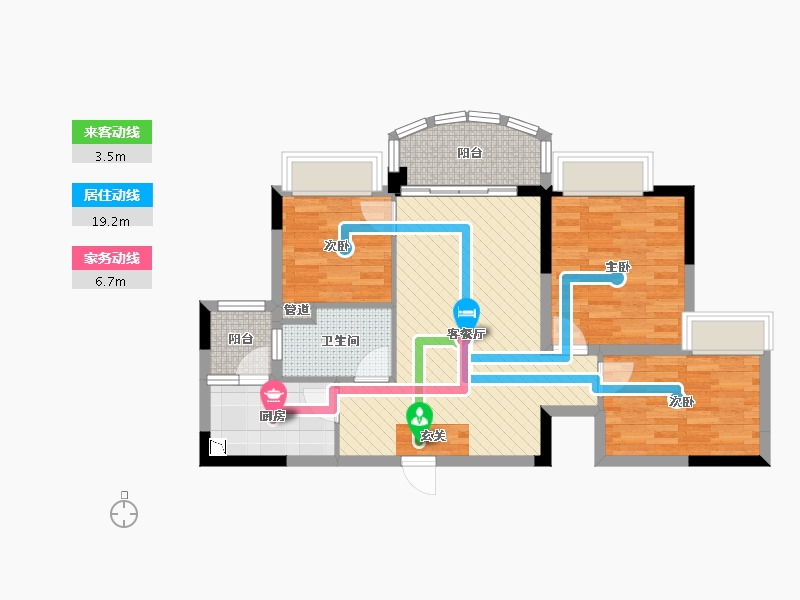 福建省-泉州市-溪南-75.00-户型库-动静线