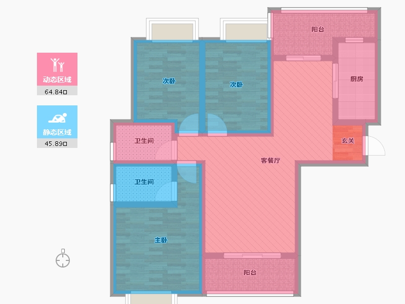 四川省-凉山彝族自治州-漫水曦城-94.97-户型库-动静分区