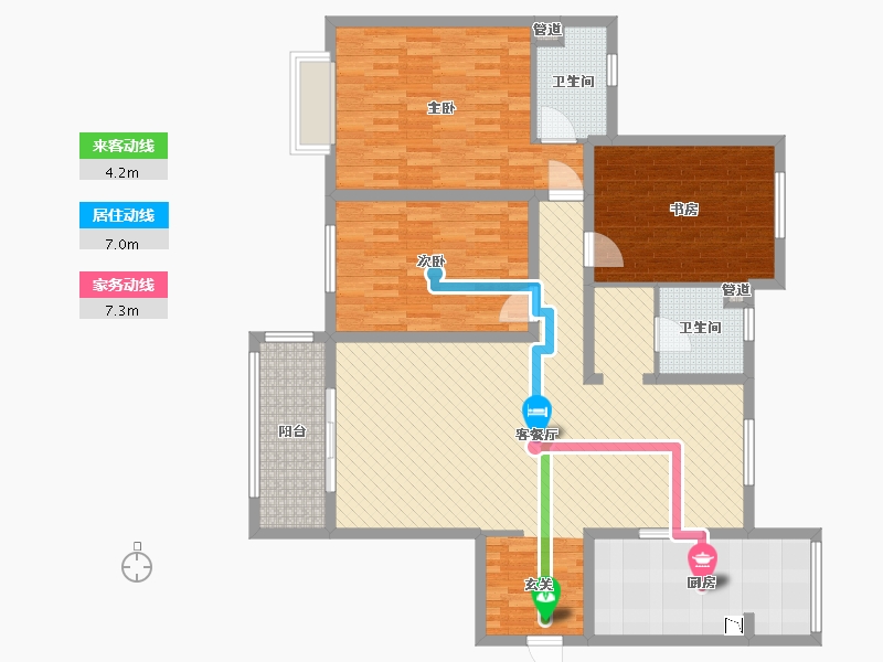 山西省-运城市-花园里-129.89-户型库-动静线