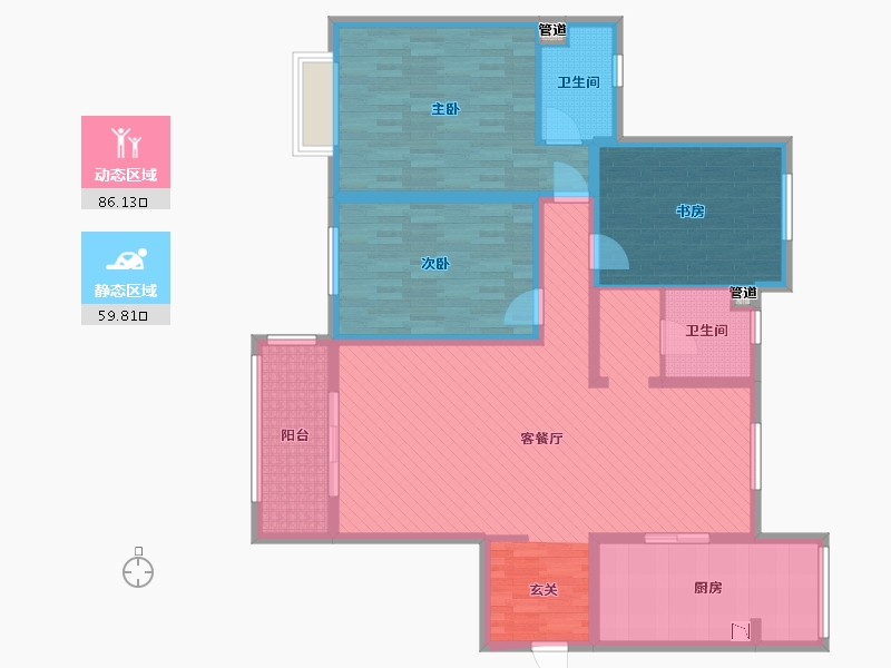 山西省-运城市-花园里-129.89-户型库-动静分区