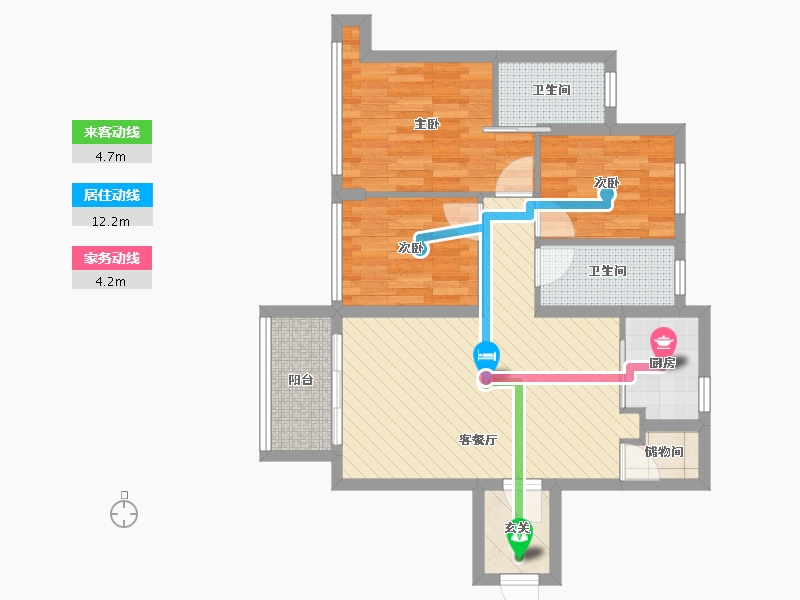 广东省-佛山市-云山峰境-73.00-户型库-动静线