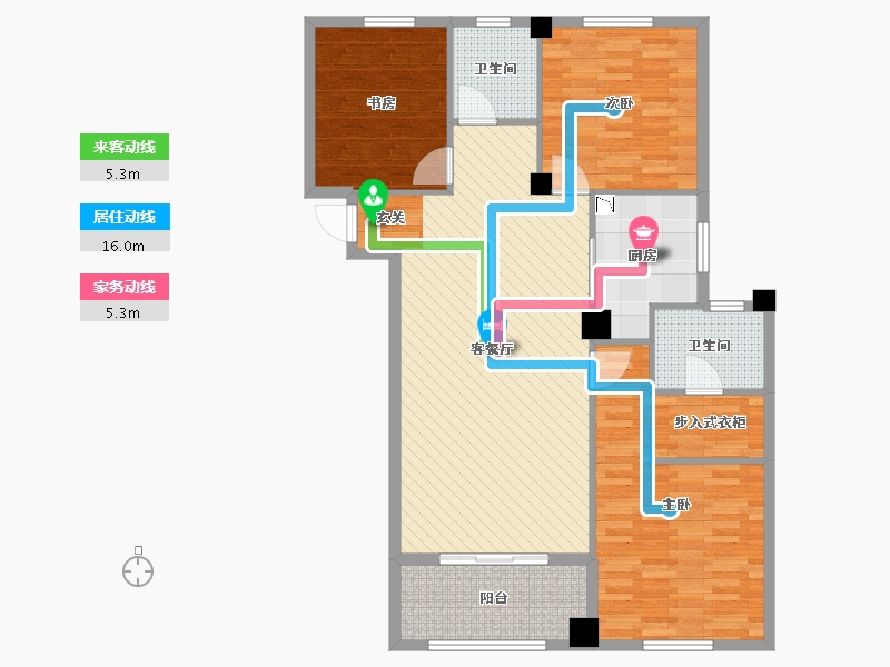 湖北省-随州市-翡翠山湖-110.00-户型库-动静线