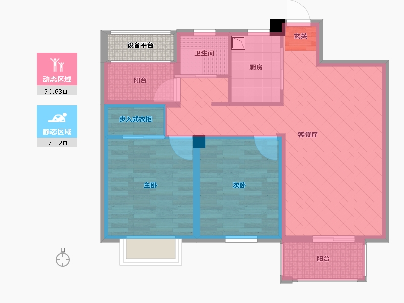 江苏省-盐城市-天居上尚城-70.50-户型库-动静分区