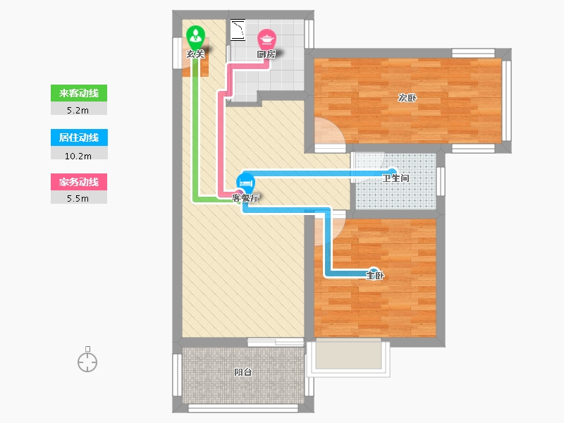 湖北省-十堰市-东方明珠城市花园-62.36-户型库-动静线