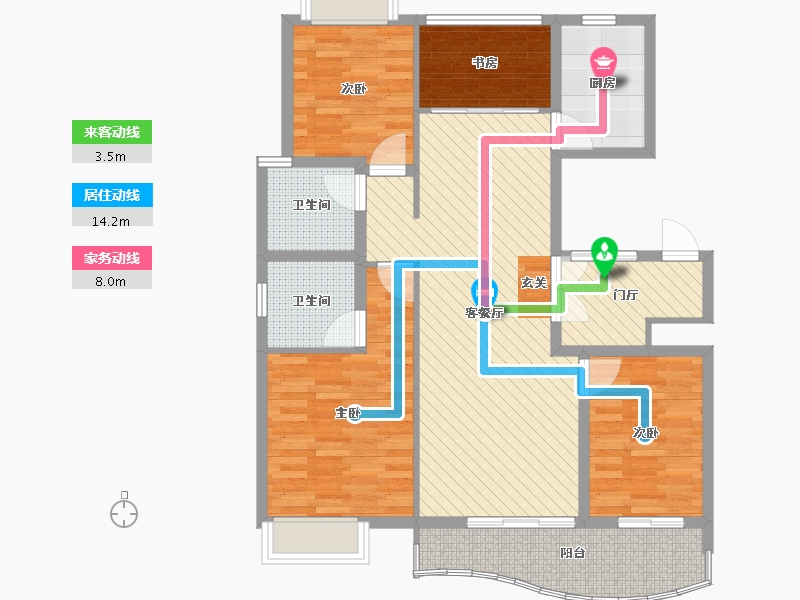 安徽省-安庆市-七里香溪-102.16-户型库-动静线