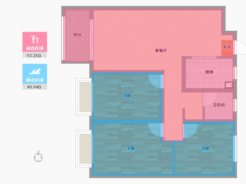 陕西省-西安市-紫云悅锋-81.70-户型库-动静分区