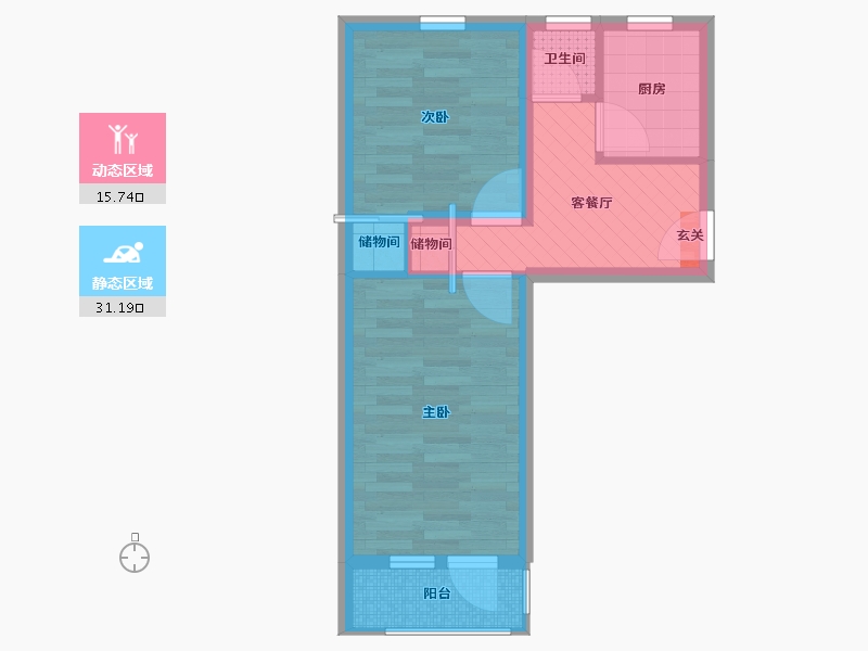 北京-北京市-卫生部小区-39.95-户型库-动静分区