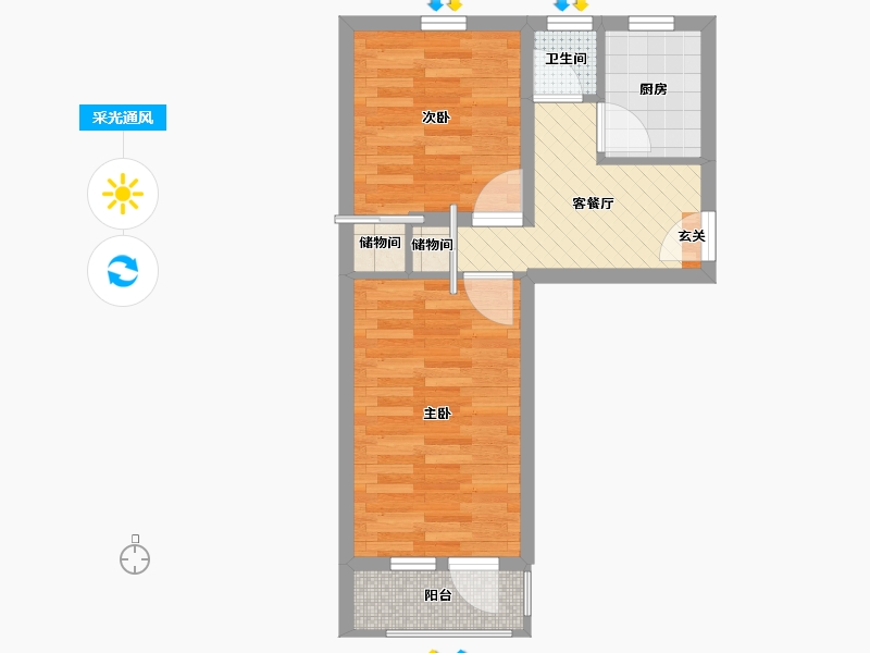 北京-北京市-卫生部小区-39.95-户型库-采光通风