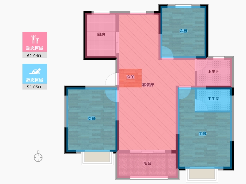 河北省-邯郸市-温泉小镇-99.64-户型库-动静分区